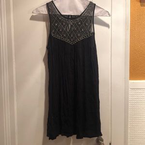 Black embellished flowy dress